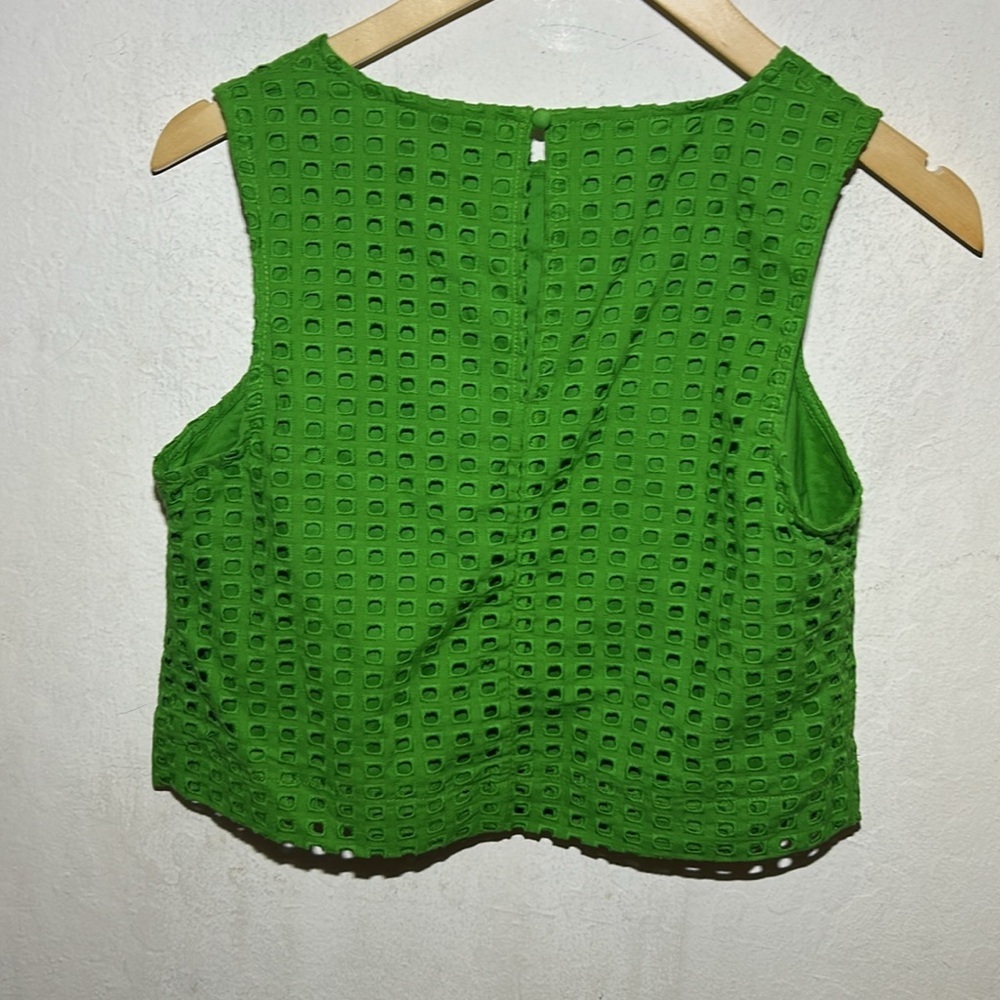 Kate Spade x Target Eyelet Shell Tank Top Green Size XS NWOT - Picture 6 of 9